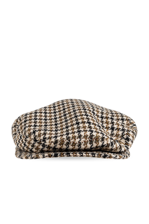 Wool plaid flat cap