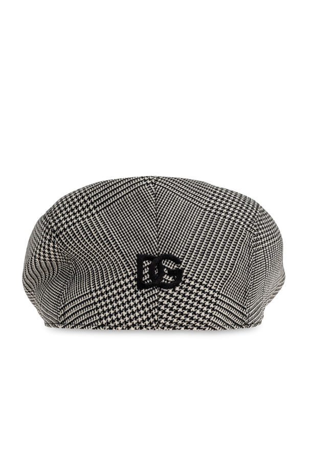 Dolce & Gabbana Woolen houndstooth flat cap