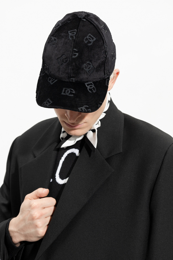 Dolce & Gabbana chunky-knit beanie Velvet baseball cap