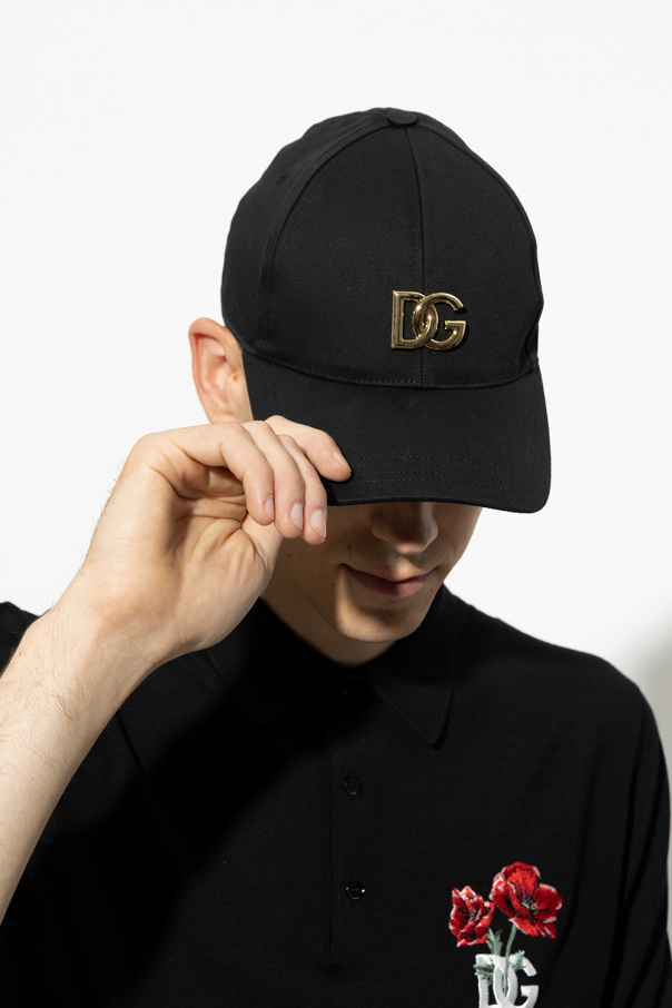 DOLCE & GABBANA T-SHIRT Z APLIKACJĄ Z LOGO Baseball cap