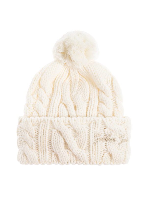 Woolen hat with pompom od Golden Goose Kids