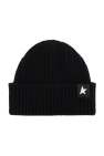 Golden Goose BLACK Wool hat with logo