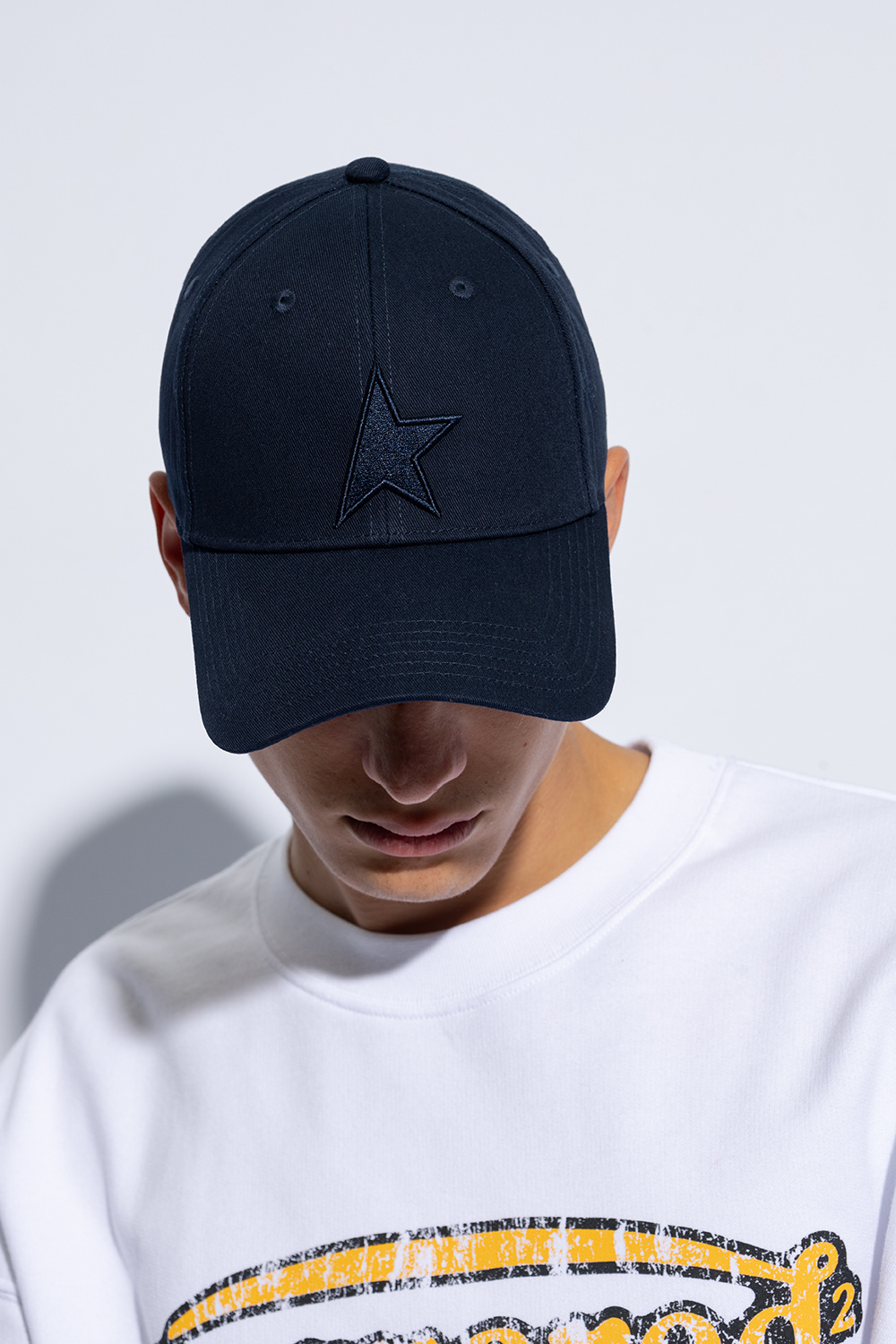 Golden Goose Low Profile 5 Panel Snap Back Cap with Rope