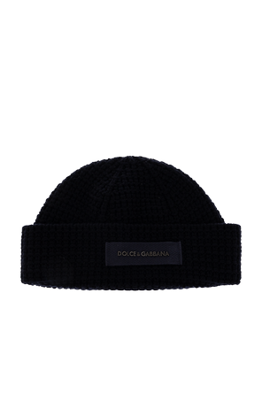 Wool Beanie with Sewn-in Logo