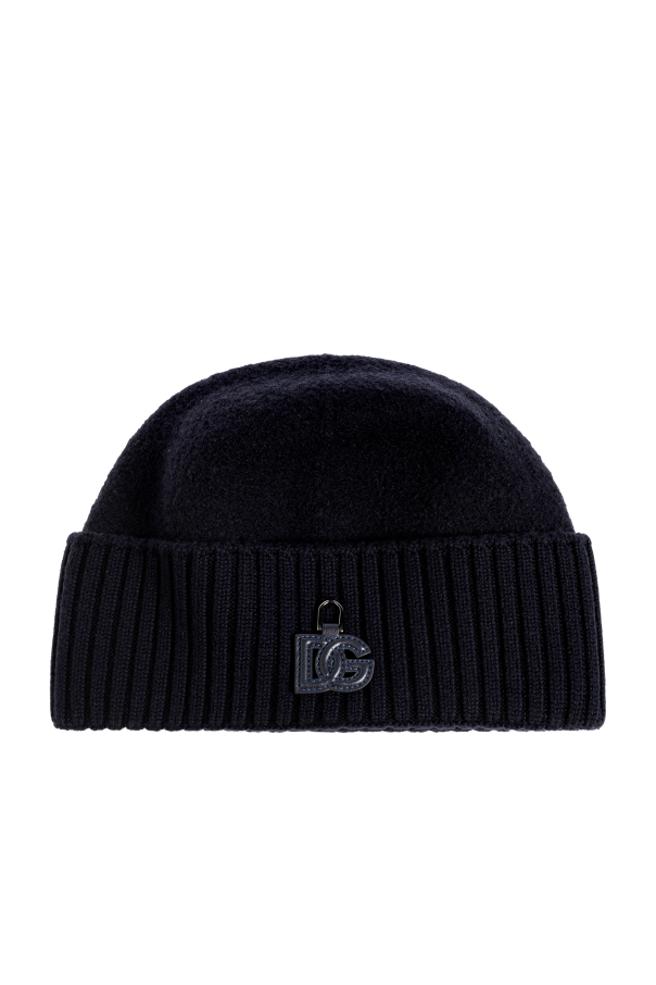 Wool beanie with logo patch od Dolce & Gabbana