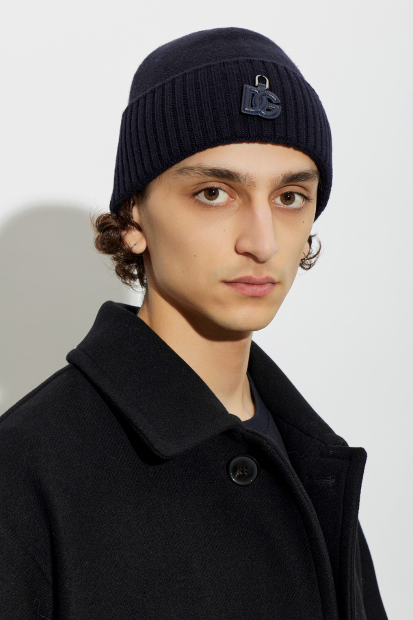 Dolce & Gabbana Wool beanie with logo patch
