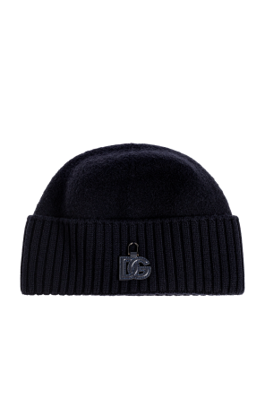 Gorro de lana con parche con logo
