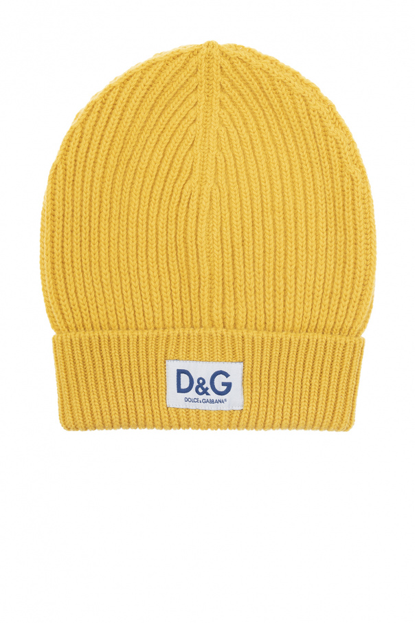 Dolce & Gabbana Rib-knit hat with logo