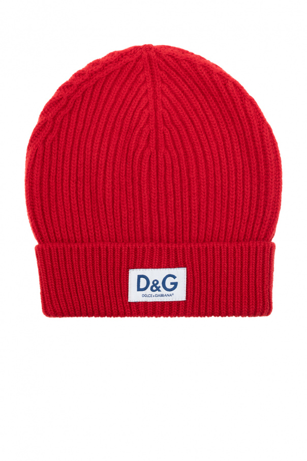 Dolce & Gabbana Rib-knit hat with logo