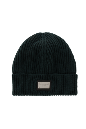 Beanie with logo patch