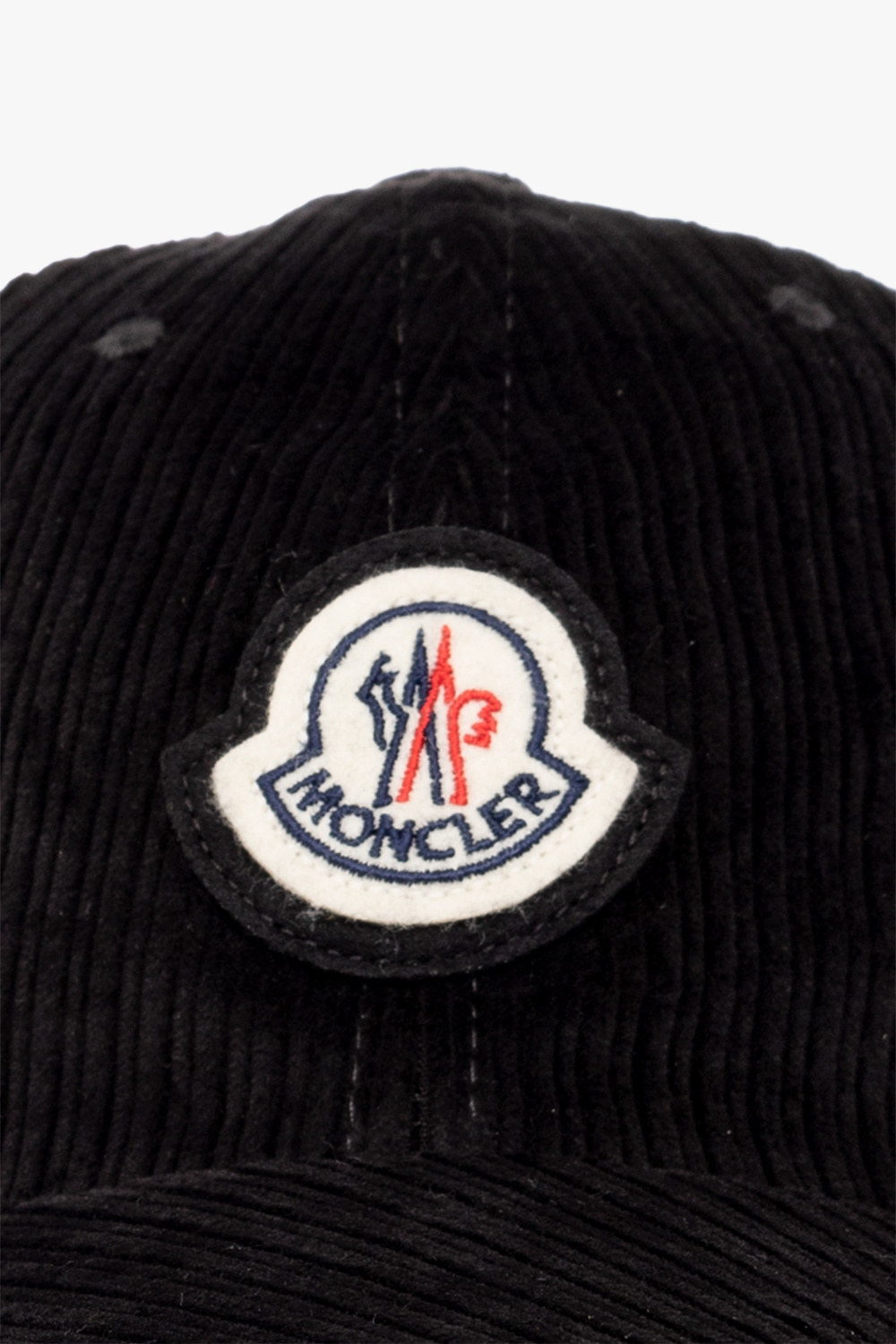 Moncler diagonal stripe cap