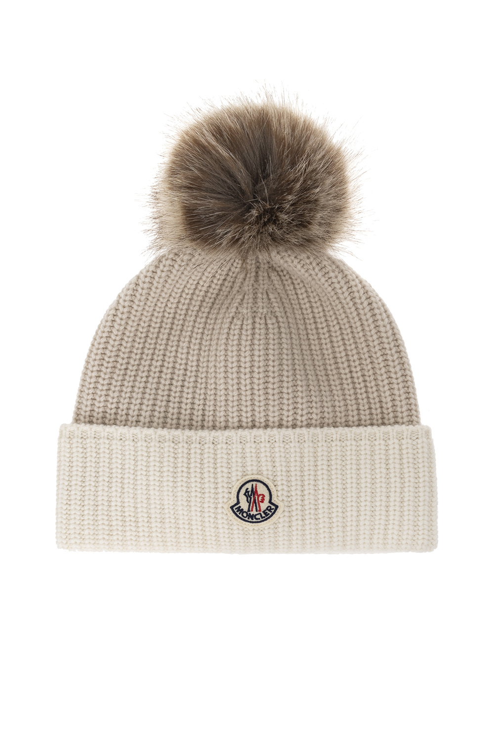 Moncler Beanie with furry pompom