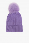 Moncler Enfant PURPLE Ribbed beanie with logo