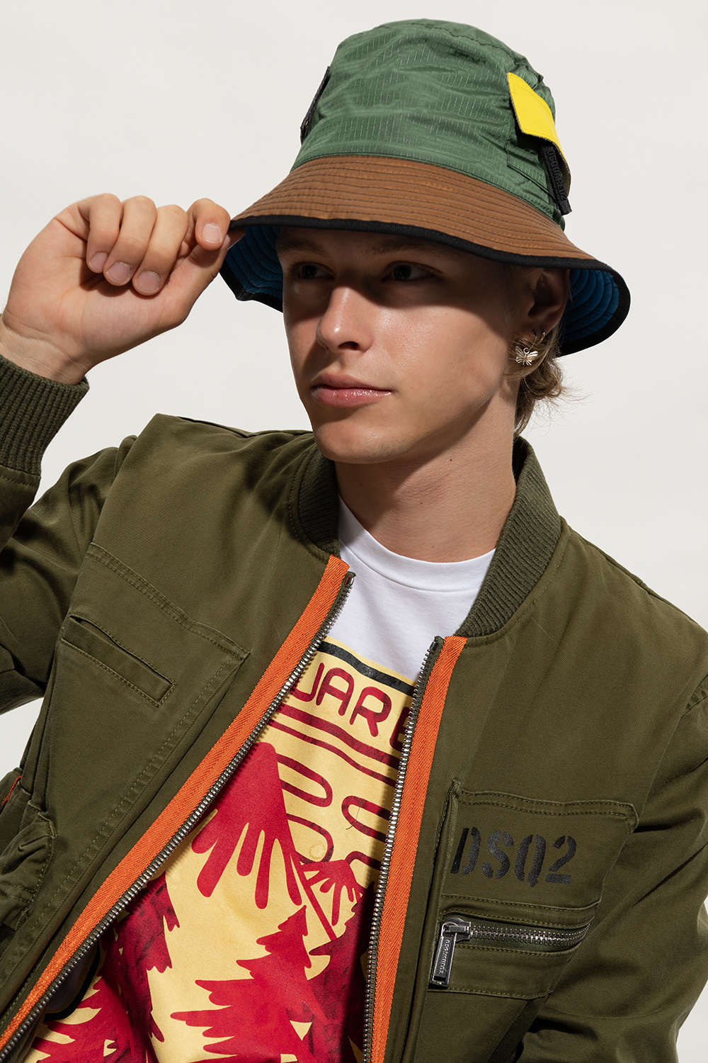 Dsquared2 Bucket lavet hat with pocket