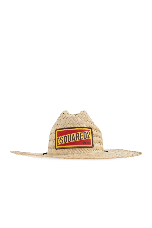 Straw hat with patch od Dsquared2