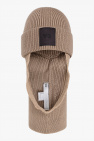 Y-3 Yohji Yamamoto beige Wool balaclava with logo