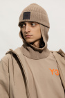 Y-3 Yohji Yamamoto beige Wool balaclava with logo
