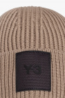 Y-3 Yohji Yamamoto beige Wool balaclava with logo