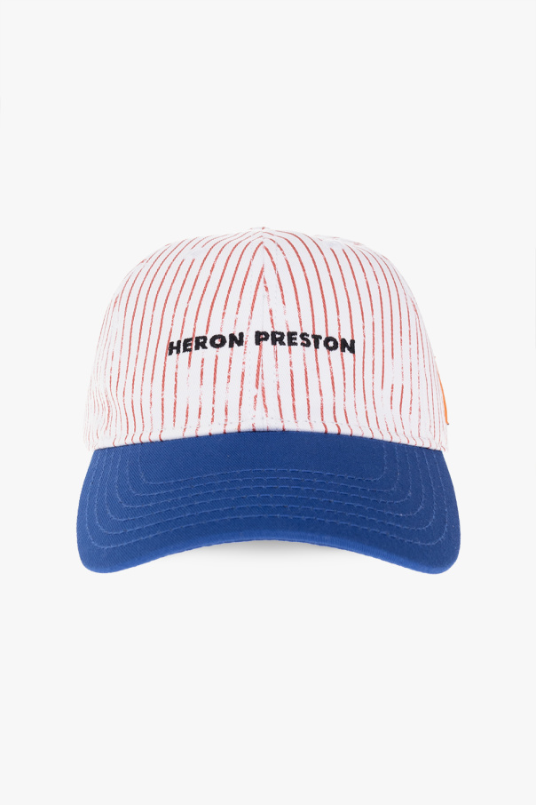 Heron Preston V Optical Cotton & Wool Baseball Huge Hat