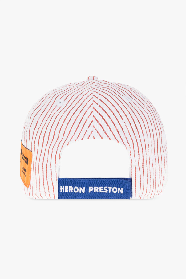 Heron Preston embroidered-logo wool felt hat Orange