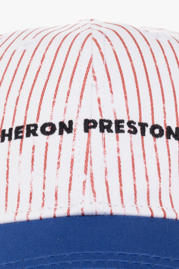 Heron Preston embroidered-logo wool felt hat Orange