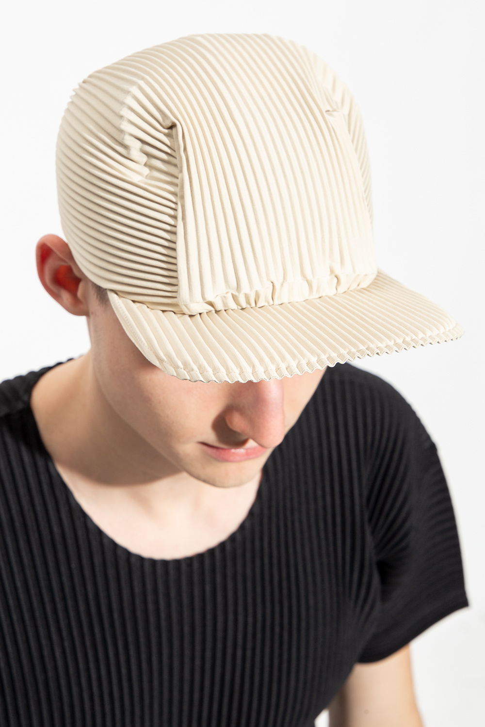 Issey Miyake Homme Plisse Pleated baseball cap