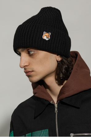 Maison Kitsuné feather-embellished baseball cap