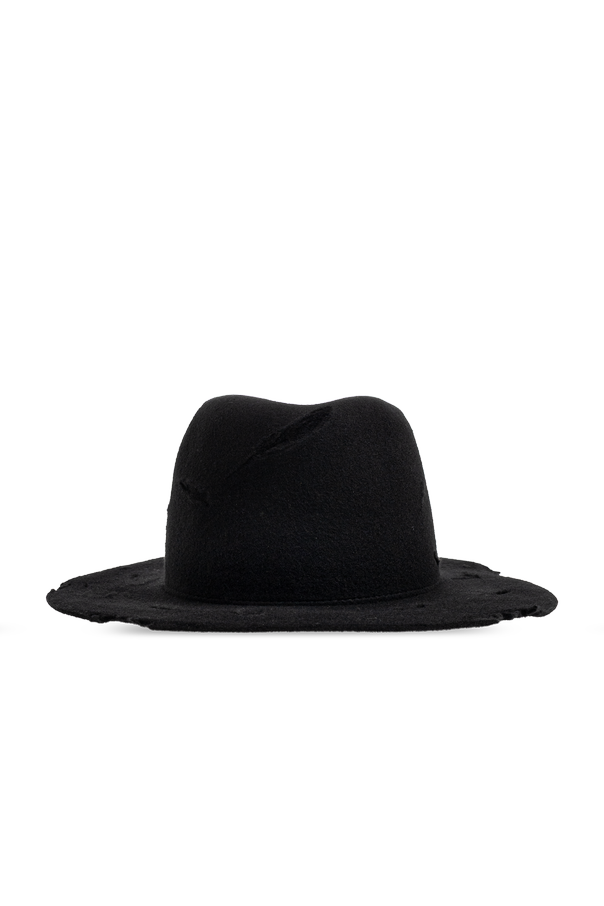 Wool hat with a vintage effect od Yohji Yamamoto