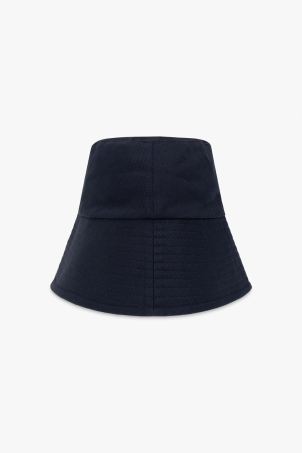 Moncler Wide Brim Frayed Edge Straw Hat