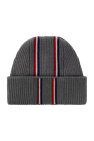 Moncler GREY Beanie with logo patch