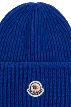 Moncler logo-plaque stitched cap