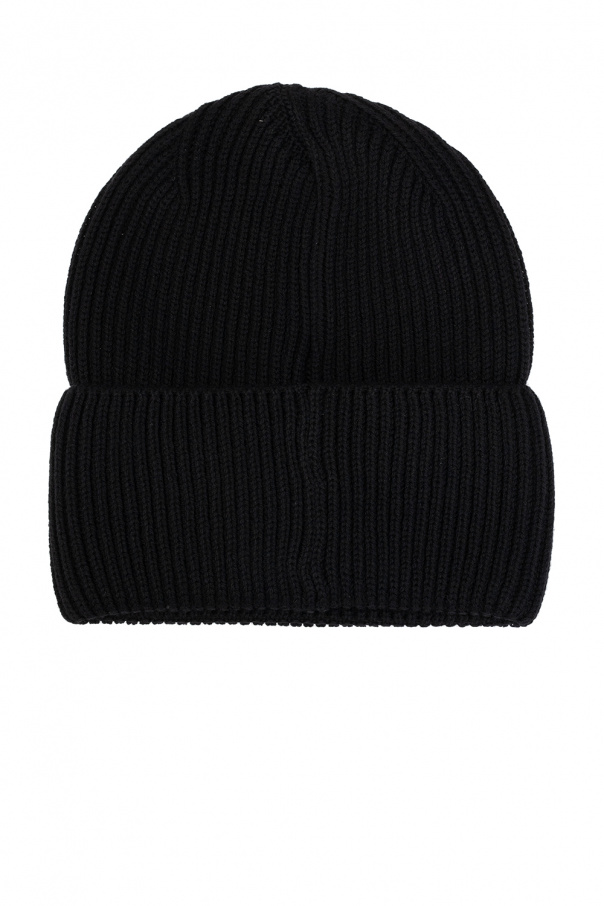 Versace Rib-knit hat with logo