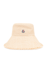 Moncler beige Hat with logo patch