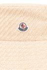 Moncler beige Hat with logo patch