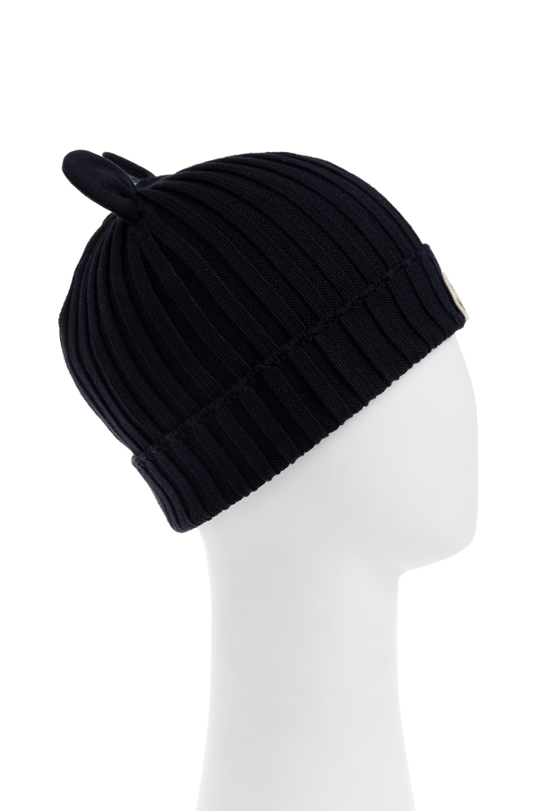 Moncler Enfant Beanie with logo patch