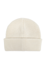 Moncler cream Cap with logo patch