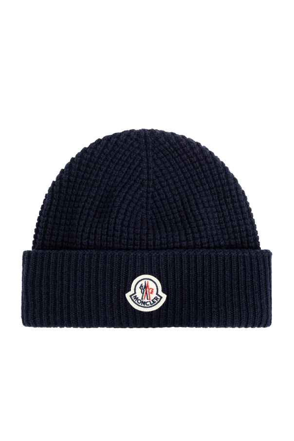 Moncler Wełniana czapka z logo