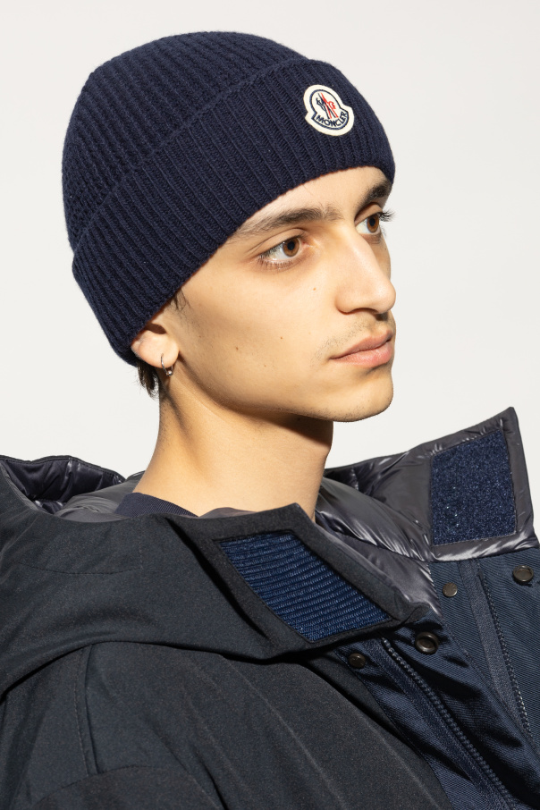 Moncler Wool hat with logo