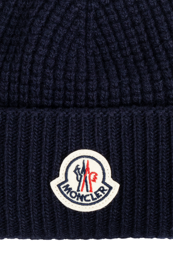 Moncler Wełniana czapka z logo