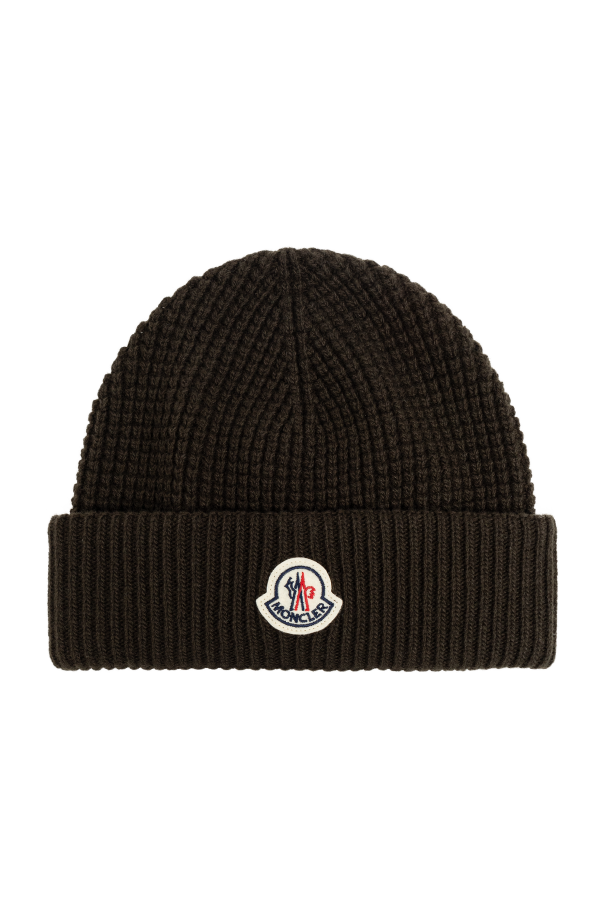 Moncler Wełniana czapka z logo