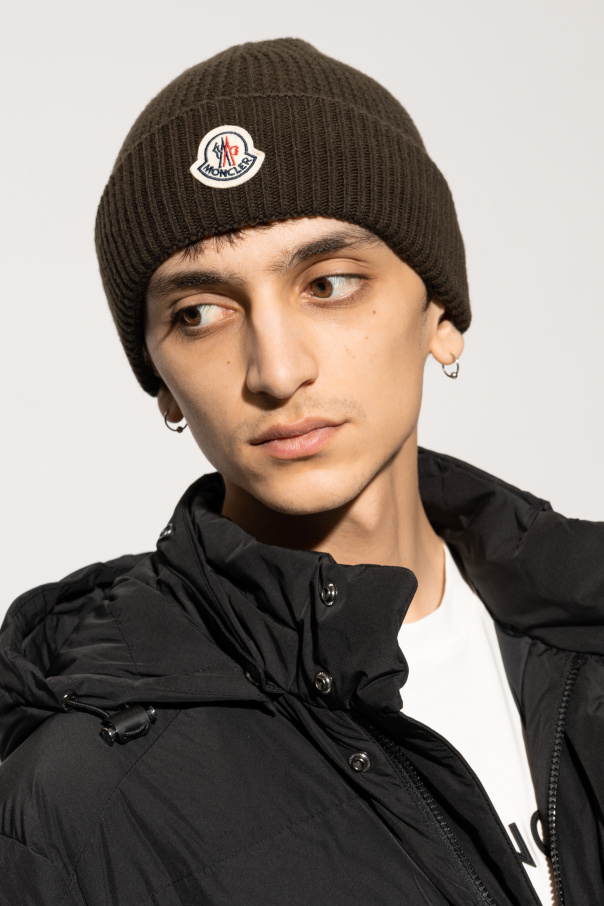 Moncler Wool hat with logo