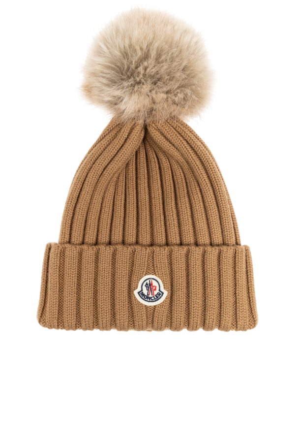 Moncler Wool Hat with Pom Pom