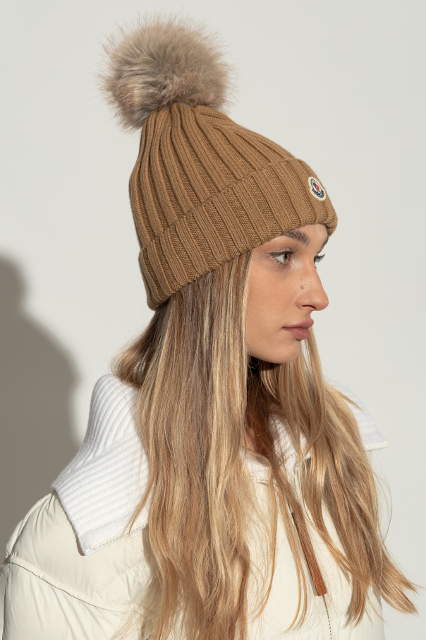 Moncler Wool Hat with Pom Pom