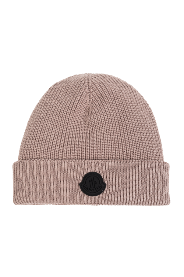 Moncler Wool beanie with logo patch