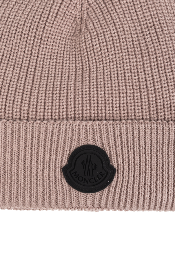 Moncler Wool beanie with logo patch