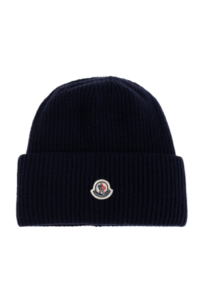 Wool hat with logo patch