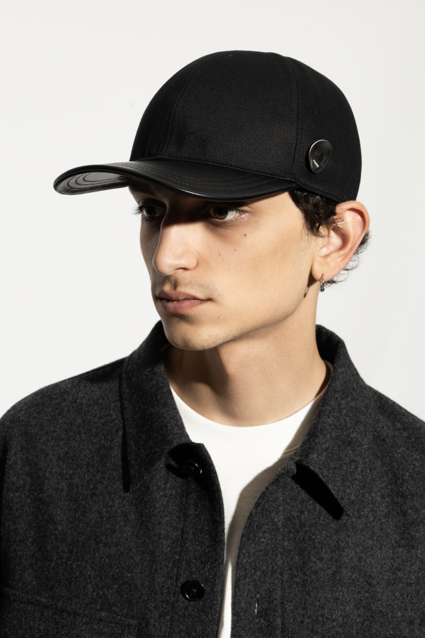 JIL SANDER Cap with leather brim