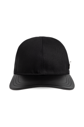 Cap with leather brim od JIL SANDER