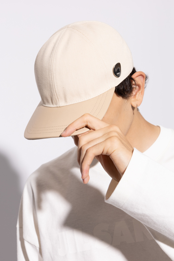 JIL SANDER Cap with leather visor