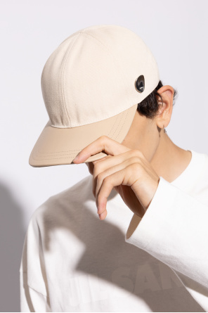 Cap with leather wool od JIL SANDER